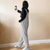 Suspensórios para grávidas para outono e inverno 2024 nova moda moda tendência mãe solto slim forrado com fleece calças de perna larga peça básica