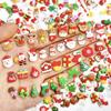 Nueva serie navideña más vendida resina parche grande mixto muñeco de nieve navideño árbol de Navidad accesorios para joyería diy venta al por mayor