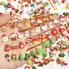 Serie Navideña de Dibujos Animados Grande Mixto Diy Pegamento de Crema Funda para Teléfono Accesorios de Resina Material Joyería para Uñas Artísticas Hecha a Mano