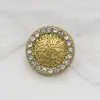 Botones Metálicos Imitación Tejido con Borde de Pedrería de 12 mm al por Mayor Botones para Camisa Botones Pequeños para Cárdigan Tops de Mujer