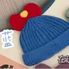 Gorro Infantil Otoño e Invierno Nuevo Cálido Estilo Coreano Lazo Sencillo Gorro de Lana para Bebé Hombres y Mujeres Gorro de Punto Pullover