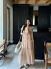 Vestido Solto Cor Sólida Etéreo Estilo Resort LS Guangzhou Shisanhang 2026 Novo Estilo Verão Vestido 23286#