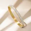 Pulseira de aço titânio meninas alto sentido ins nicho feminino diamante-cravejado jóias de aço inoxidável atacado