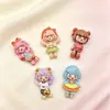 Accesorios de dibujos animados para manualidades componentes de resina niña linda imanes para nevera hechos a mano pinzas para el pelo fundas de teléfono llaveros accesorios al por mayor