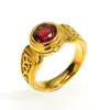 Anillo de titanio para hombre estilo retro personalizado de colores con gemas, nuevo, estilo europeo y americano, joyería de moda dominante, venta al por mayor