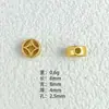 Novo Estilo Contas Espaçadoras Esmaltadas Douradas Dupla Face, Contas Azul Queimado, Materiais Manuais DIY, Acessórios para Pulseiras e Colares Atacado