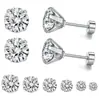 Pendientes de Acero de Titanio de Grado Médico con Rosca, No Extraíbles, Aptos para Dormir, Clavos para Cartílago Auricular, Pendientes Brillantes de Diamante, Joyería para Cartílago Auricular para Mujeres