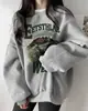 Versión Coreana 2025 Nueva Popular Sudadera Unisex Cuello Redondo Moda de Moda Elegante Preparatoria Junior Principios de Otoño Top
