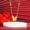 Collar de Mariposa Chapado en Oro Vietnamita para Mujer, Nuevo Estilo de Lujo de Verano, Color Duradero, Venta al por Mayor de Joyería