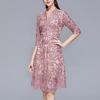 Dropshipping Vestido de Banquete de Casamento Malha Roupa de Mãe Mulheres de Meia-Idade Plus Size Roupas Femininas Vestido Bordado Feliz Sogra Estilo Quente Feminino