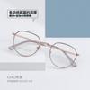 Ptq0009 Estilo Coreano Poligonal Juventud Campus Estilo Literario Lente Plana Alta Calidad Titanio Puro Se Puede Equipar con Lentes para Miopía