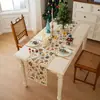 2026 Nova Cor Toalha de Mesa Jacquard Tecido Franjas Borda Dourada Estilo Nórdico Pano de Cobertura Em Estoque Venda por Atacado Direto do Fabricante