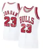 Spot Bulls Bulls #23 Camisa Jordan Logo Final Logo Champion Uniforme de Basquete Bordado Retro