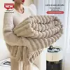 Pelúcia Popular de Coelho Manta Multifuncional Alta Gramatura Veludo Francês Veludo de Leite Veludo de Bebê Cobertor para Sofá Cobertor para Soneca
