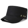 Fábrica de sombreros de copa plana, directos de fábrica, sombrero militar de algodón para exteriores de primavera y verano, sombrero deportivo informal de moda para hombres y mujeres que combinan con todo.