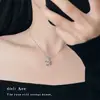 Estilo Dulce y Fresco Collar de Flor Calada con Circonita para Mujer Moda Elegante Diseño de Nicho Cadena para Suéter Lujo Accesible Collar de Gama Alta