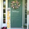 Nuevo producto transfronterizo: Letrero vertical de bienvenida de madera para porche y patio de granja de temporada Decoración navideña letrero de pie