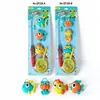 Set de Pesca Infantil Transfronterizo del Sudeste Asiático Juguetes Educativos con Caña de Pescar, Red para Peces, Varios Peces Marinos y Juguetes para el Agua en Empaque de Ampolla