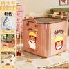 Caja de almacenamiento con tapa y diseño de dibujos animados para el hogar, dormitorio, artículos diversos, juguetes, aperitivos, ropa, escritorio.