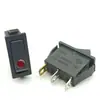 Suministrado directamente por el fabricante, interruptor de socket KCD3 de dos posiciones y 3 pines con luz LED y interruptor de palanca tipo ojo de gato