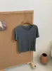 Camiseta de Verano 2026 Nueva Moda Holgada de Cuello en V Manga Corta para Mujer Relajada Fresca Transpirable Aclaradora de Piel Elegante