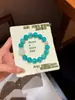 [Carta da Ilha] Pulseira Original de Cristal Azul Natural com Amazonita e Quartzo Fantasma Floco de Neve, Exquisite e Versátil