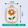 Venta al por mayor transfronteriza Nuevo Colgante Individual Creativo Flor de Perla Incrustada Gota de Aceite Colgante de Pulsera Joyería Accesorios de Bricolaje