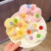 Outono e Inverno Estilo Japonês e Coreano Corda de Cabeça Fofa de Pelúcia Porco Colorido Anel de Cabelo Colorido Bola de Cabelo Colorida Corda de Cabelo Ins Acessórios de Cabelo Femininos Elástico