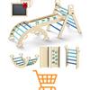 Marco de escalada de madera para niños, tobogán de entrenamiento físico para bebés, combinación de escalada Paradise para niños