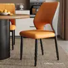 Silla de comedor, diseño moderno y minimalista, estilo de lujo ligero, con respaldo, adecuada para uso doméstico, estilo nórdico, juego de mesa y sillas de comedor, cafetería, restaurante, hotel, estructura metálica