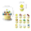 Decoración Creativa para Fiesta de Cumpleaños Tema Mario Borde Suministros Banner Bandera para Pastel Set de Globos Transfronterizo