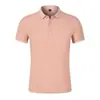 Camiseta casual de trabajo transpirable de piqué jacquard mercerizado de 40 hilos, con cuello, manga corta y logo estampado, camisa polo de negocios