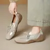 Suela suave, piel suave, mocasines casuales de bloques de color para mujer, Novedad Otoño 2026, zapatillas deportivas de un solo color, cómodas para los pies, zapatillas de entrenamiento alemanas