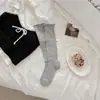 Meias Finas Femininas para Primavera e Verão em Tons Bege-Cinza, Meias Arrastão Vazadas na Panturrilha, Estilo Doce Miu, Meias Sem Costura Folgadas