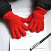 Guantes de terciopelo cálidos de invierno para niños de 5 a 11 años, guantes de lana de terciopelo medio para escribir, directos de fábrica