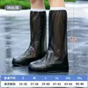 Cobre-sapatos à Prova de Chuva PVC Cano Alto Espessado Antiderrapante Viagem Caminhada Reutilizável Adulto Zíper Capas de Galocha