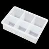 Bandeja de Hielo de Silicona Personalizada de 6 Celdas Celdas Grandes Caja para Suplementos Alimenticios Silicona Seis Conectadas Bola de Hielo Molde de Silicona para Cubitos de Hielo Cuadrados Molde para Cubitos de Hielo