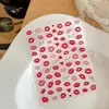 2025 Nuevo Día de San Valentín Alto Aspecto Rojo Llamativo Labio Plano Creativo Puro Deseo Uñas Artísticas Pegatinas Accesorios Estilo Pareja