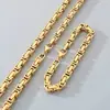 Vendas Diretas da Fábrica Aço Inoxidável 304 Pulseira Imperial Peça Única Bizantina Corrente Traseira Conjunto Colar Pulseira Atacado