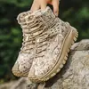 Novas botas Martin camufladas masculinas de outono para tamanhos grandes, botas masculinas estilosas para atividades ao ar livre, sapatos de cano alto para caminhada e trekking para homens
