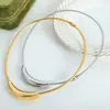 Nuevo collar de acero de titanio con superficie fotosensible avanzada, moda personalizada de lujo ligero transfronteriza, joyería creativa de nicho, joyería de temperamento simple para mujeres