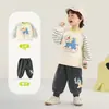 Conjunto de Sudadera Kaka Panda para Niños Conjunto de Otoño para Niñas Conjunto Casual de Dos Piezas para Niños Ropa de Bebé para Primavera y Otoño Moderno