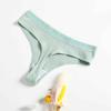 Algodón Puro Europeo y Americano Sexy Tanga para Mujer Cintura Media-baja Ropa Interior Cómoda y Transpirable en forma de T Bragas Simples en forma de T para Mujer