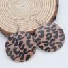 Brincos Pendentes Amarelo Claro/Estampa de Leopardo/Cor Madeira Mais Vendidos da Amazon para Venda Internacional, Brincos Longos Leves para Mulheres