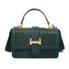 Tecido Cor Sólida 2023 Simples Colorblock Moda Compras Casual Retrô Rua Crossbody Portátil Ombro Pequeno Quadrado Bolsa
