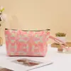 Bolsa de maquiagem de renda Amazon transfronteiriça para mulheres, fresca e estilosa, à prova d'água, grande capacidade, casual, armazenamento colorido, estojo de lápis para estudante