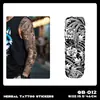 Pegatinas de Tatuaje Herbales de Brazo Completo Transfronterizas, Impermeables, de Larga Duración, No Reflectantes, Diseños de Tatuajes Realistas para Manos, Brazo de Flores, Brazo de Flor de Cerezo, Estilo Tradicional