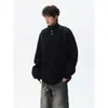 Sudadera con capucha de peso pesado americano, cuello alto, para hombre, talla grande, holgada, marca de moda, jersey de primavera/otoño, top rígido