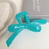 Pinza para el Cabello Fresca de Gelatina Verde Tamaño Grande para Mujer, Pinza Tiburón de Alta Gama para la Parte Trasera de la Cabeza, Pasador, Pinza para el Cabello, Accesorio para el Cabello