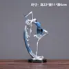 Ornamento Criativo de Luxo Leve de Menina Dançarina para Sala de Estar Decorações de Armário de Vinho Artesanato em Resina para Amigos